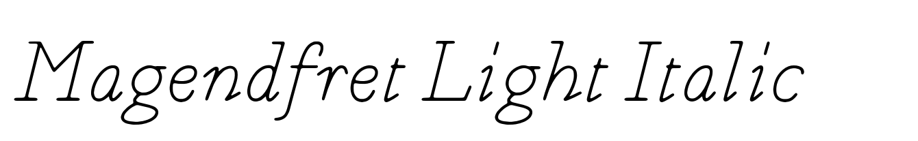 Magendfret Light Italic